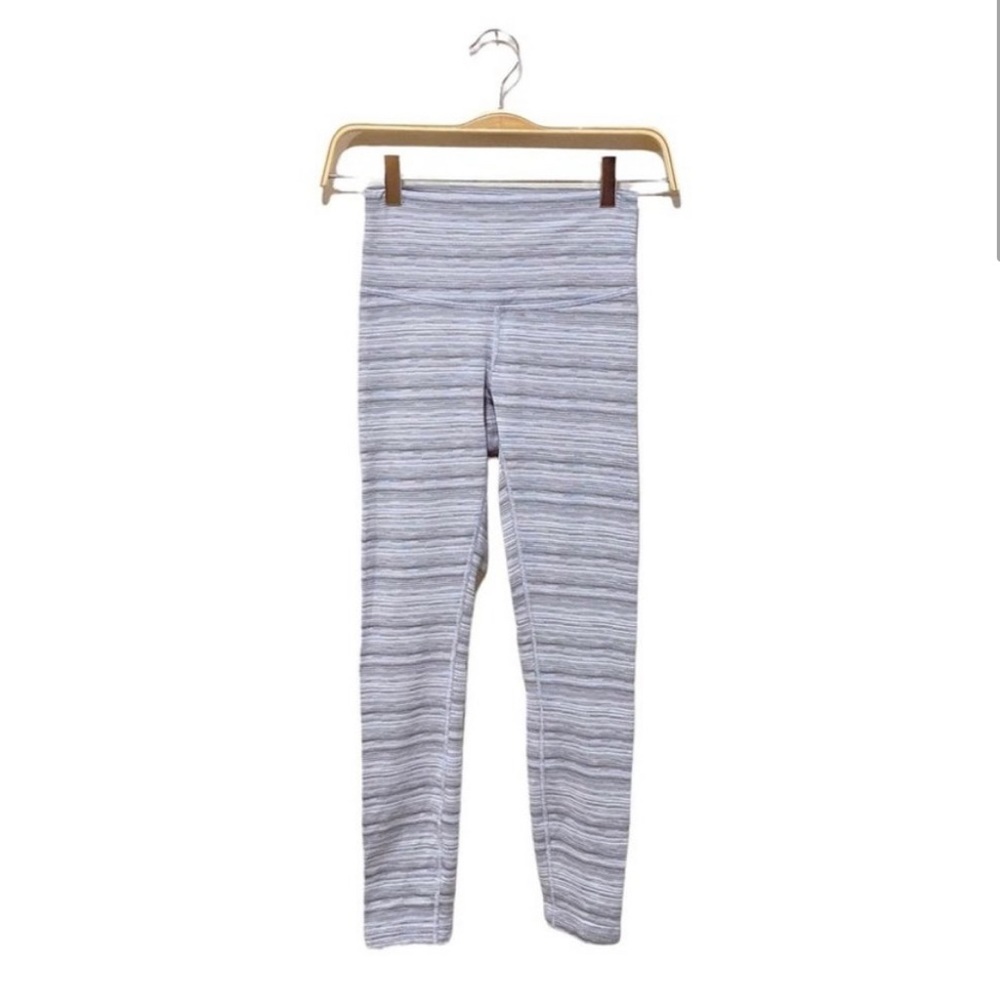 Lululemon High Times Leggings in Silver Fox Coral Pink Zipper Small - Picture 5 of 7